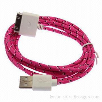 USB Textile Cable, Compatible with Various Apple Devices